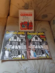 VINTAGE LOT 3 GERMAN PASSPORT BOOKS DEUTSCH AKTIV LANGENSCHEIDT SCHOOL ACTIVITY - Picture 1 of 10