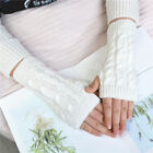 Unisex Wrist Arm Knitted Mitten Fashion Winter Hand Warmer Fingerless Gloves 