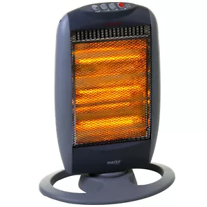 CALENTADOR HALÓGENO ELÉCTRICO OSCILANTE CALOR INSTANTÁNEO FUEGO HOGAR 3 AJUSTES 1200W MARCA - Imagen 1 de 7