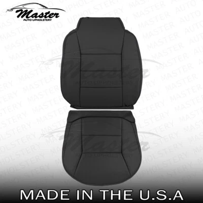 Fundas de asiento de cuero negras para conductor Land Rover Discovery 1999-2004, perfectas 2 piezas Foto 1 de 4