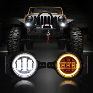 AUXBEAM For Jeep Wrangler JL 2018-2023 4" LED Fog Light Driving Lamp Turn Signal - Bild 1 von 12