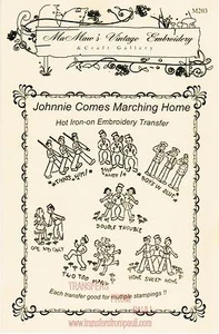  WWII Soldier Boy Hot Iron on Embroidery Transfers by MaMaw's Vintage Embroidery - Picture 1 of 1