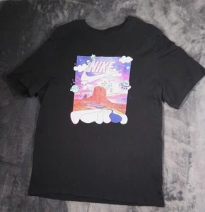 Nike Camiseta Gráfica Talla L Alien Space UFO Camiseta Swoosh Nave Espacial Negra - Imagen 1 de 7