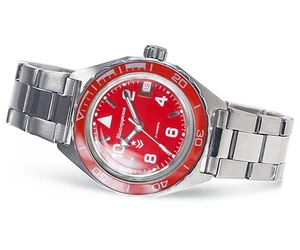 AUTOMATIK VOSTOK KOMANDIRSKIE RETRO GELB 650841B 20 ATM DE - Picture 1 of 3