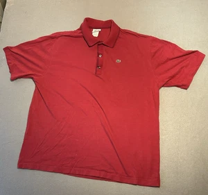 Lacoste Polo Shirt Mens Size 7 Large Red Fit Short Sleeve Casual Preppy XXL - Picture 1 of 8