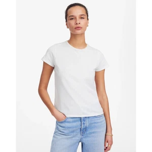 Madewell Essential Slim T-Shirt leichte Baumwolle Basics weiß Small neu mit Etikett - Bild 1 von 12