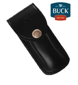 Navaja de bolsillo Buck 112 funda de cuero negra Ranger Lockback - Imagen 1 de 3