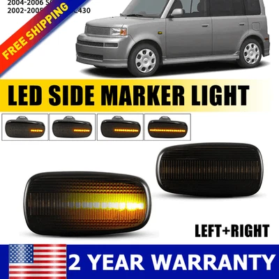 Luces laterales LED para guardabarros lámpara de señal de giro secuencial para Toyota Scion xB 2004-2006 Foto 1 de 4