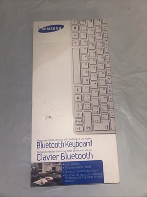 SAMSUNG Android Bluetooth Keyboard White - NIB Brand New! Model # Bkb-10CAWEGCAN - Image 1 of 3