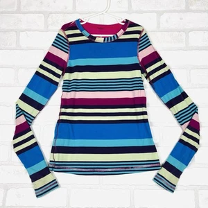 IVIVVA by LULULEMON Striped Multicolor Long Sleeve Girls' Reversible Size 10-12 - Picture 1 of 24