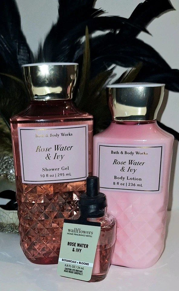 Bath & Body Works Rose Water Ivy Shower GEL Wash Shea Butter 10oz Large