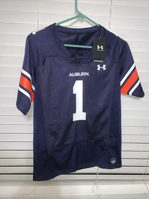 Camiseta de fútbol Under Armour Auburn Tigers azul para jóvenes niños #1 juvenil talla L nueva con etiquetas Foto 1 de 4