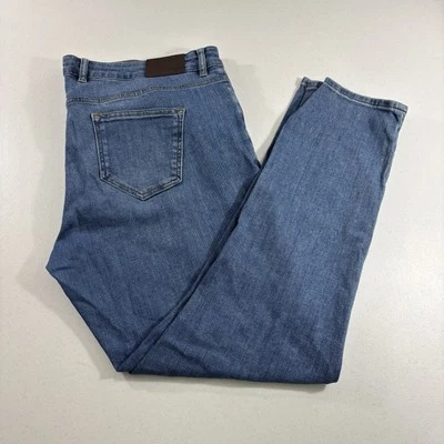 Pantalones de mezclilla Peter Millar para hombre 44x32 azul vintage lavados cinco bolsillos corona artesanal LEER Foto 1 de 4