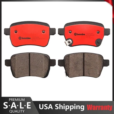 Juego de pastillas de freno ranuradas cerámicas premium NAO Brembo para Fiat 500L 2014-2018 Foto 1 de 2