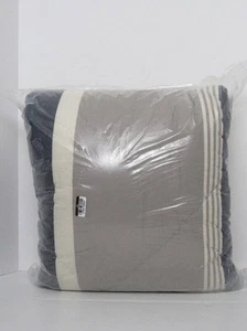Edredón Pottery Barn Teen Twin/Twin XL Beachstone Rayas Gris/Multi Nuevo - Imagen 1 de 5