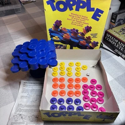 Vintage Topple Family Game By Pressman 1999 Excellent Condition 100% Complete - Image 1 of 4
