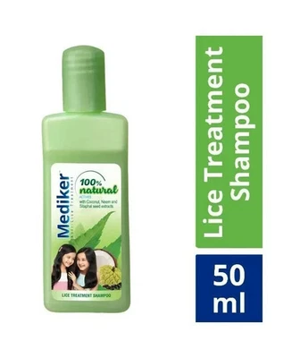 Mediker Anti-Lice Treatment Shampoo, 50 ml, Painless and natural lice removal - Image 1 of 4