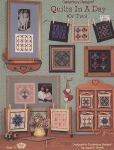 Canterbury Designs Quilts In A Day or Two Miniature Mini Cross Stitch Pattern - Picture 1 of 2