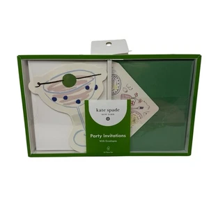 Kate Spade New York X Target 10 Ct Party Invitations With Envelopes Cream Green - Foto 1 di 5