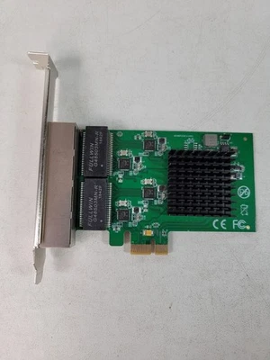 PCI-Express 2.0, x4, 4-Port Gigabit Ethernet RJ45 Card, Realtek+ASMedia Chipsets - Image 1 of 3