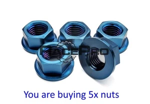 Suzuki TITANIUM Sprocket Nuts Kit GSF1250 Bandit (2007 on) 7 Colour Options - Picture 1 of 12