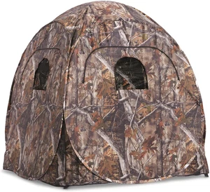 2 Person Portable Hunting Blind Pop-Up Ground Spring Steel Hunters Tent Camo - Picture 1 of 11
