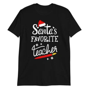 Teacher Christmas Shirt, Santa's Favorite Teacher t shirt - Picture 1 of 8