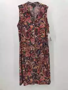 Pre-Owned MSK Navy Size 1X Knee Length Sleeveless Dress - Picture 1 of 3