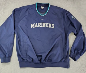 Vintage Seattle Mariners Nike Jacket Mens XL Center Swoosh Windbreaker Pullover - Picture 1 of 11