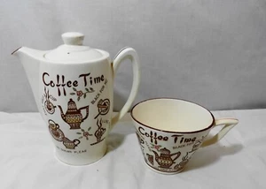 Vintage Tilso Coffee Time Musical Coffee Pot and matching cup Japan - Picture 1 of 14