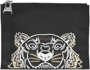 Kenzo FA65PM302F20 99G LARGE CLUTCH - Embroidered Tiger Image - Picture 1 of 10