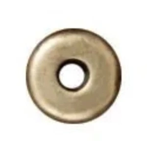 TierraCast 4mm Disk Beads, Brass Ox Plated Pewter (Pkg. of 100) - Picture 1 of 1