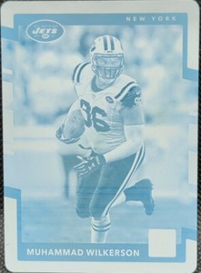 MUHAMMAD WILKERSON 2017 Panini Donruss PRINTING PLATE SP 1/1 Jets Packers One of