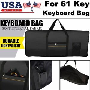 Heavy Duty Portable Electronic 61Key Keyboard Piano Padded Case Gig Bag Fabric