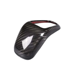 Real Carbon Fiber Gear Shift Knob Cover Trim Fit For Porsche Cayenne GTS Coupe - Picture 1 of 7