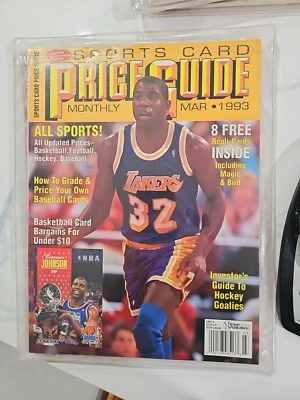 Sports Card Price Guide Magic Johnson March 1993 Magazine RARE  - Image 1 of 3