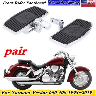 Par de estribos delanteros para motocicletas Yamaha V-star XVS400 XVS650 1998-2019 Foto 1 de 4