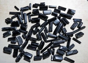 50ct Natural Black Tourmaline High Sheen Quality Jewelry Natural Form Crystals - Picture 1 of 6