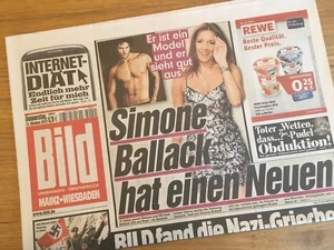 BILD Zeitung 11. Oktober 2012 / 10. / 11.10.2012 / Simone Ballack - Picture 1 of 1
