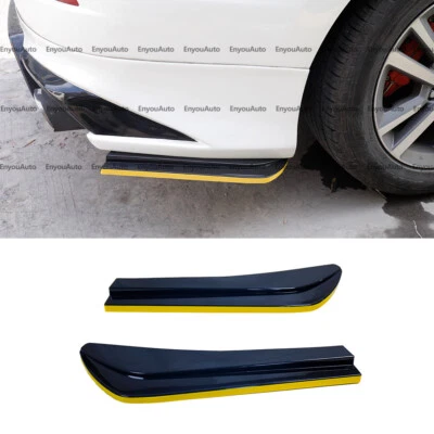 Difusor divisor de labios parachoques trasero negro amarillo brillante para Alfa Romeo Giulia Foto 1 de 4