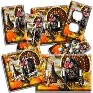 THANKSGIVING TURKEY COUNTRY FARM LIGHT SWITCH OUTLET WALL PLATE HD KITCHEN DECOR - Picture 1 of 34