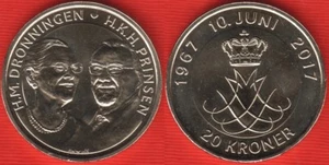 Denmark 20 kroner 2017 "Royal Golden Wedding" UNC - Picture 1 of 1