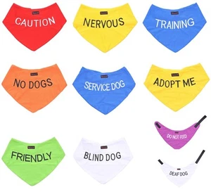 Dog Bandana Best Quality Price Personalised Message Neck Scarf Fashion Accessory - Picture 1 of 22