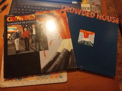 CROWDED HOUSE 2 x US 12" SINGLES  NM WORLD WHERE YOU LIVE (PROMO) & SOMETHING SO - Image 1 of 4
