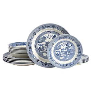 CreaTable 24014 China Town Blau, 18-teiliges Geschirrset Teller Set Steingut - Bild 1 von 7
