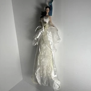 Popular Creations White Bride Wedding Tassel Doll Porcelain Lace Bouquet, 19” - Picture 1 of 16