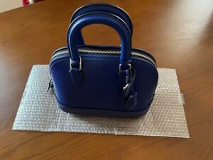 COACH Revel Bag 24 Handbag Sport Blue Glovetanned Leather CE737 Used from Japan