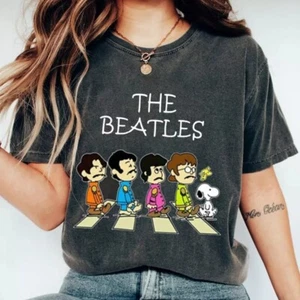 The Beatles Abbey Road Cartoon Cute Tee Shirt Gift Men Women All Size S-5XL - Picture 1 of 3