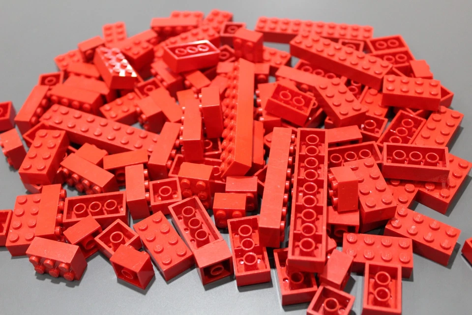 LEGO System 100 Basic Bausteine Basicsteine zweireihig rot red #4035 - Bild 1 von 1