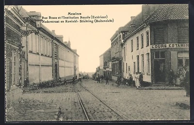 CPA Messines, Rue Basse et Institution Royale  - Photo 1/2